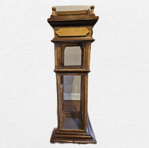 Vintage Wood Hand Carved Free Standing Decorative Bird Cage - Picture 1 of 10
